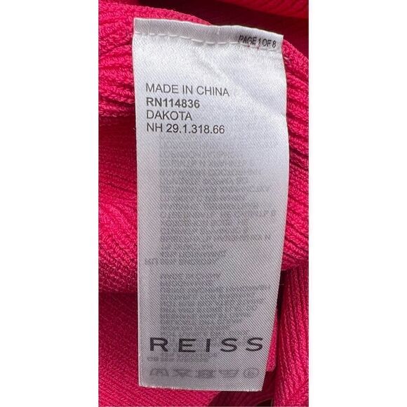 Reiss DAKOTA SWEETHEART NECK KNITTED BODYCON Dress in Pink NWT Size Medium - Picture 12 of 13
